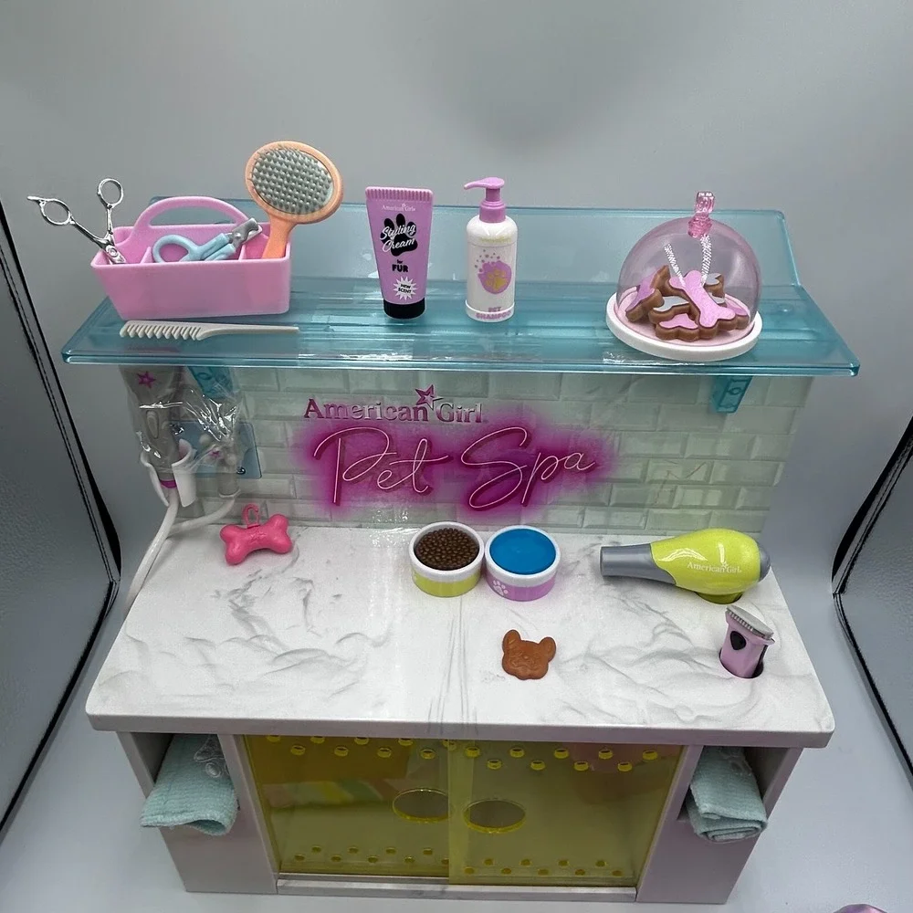 American Girl Truly Me Doll Pet Spa and Daycare Playset Mostly Complete Set READ